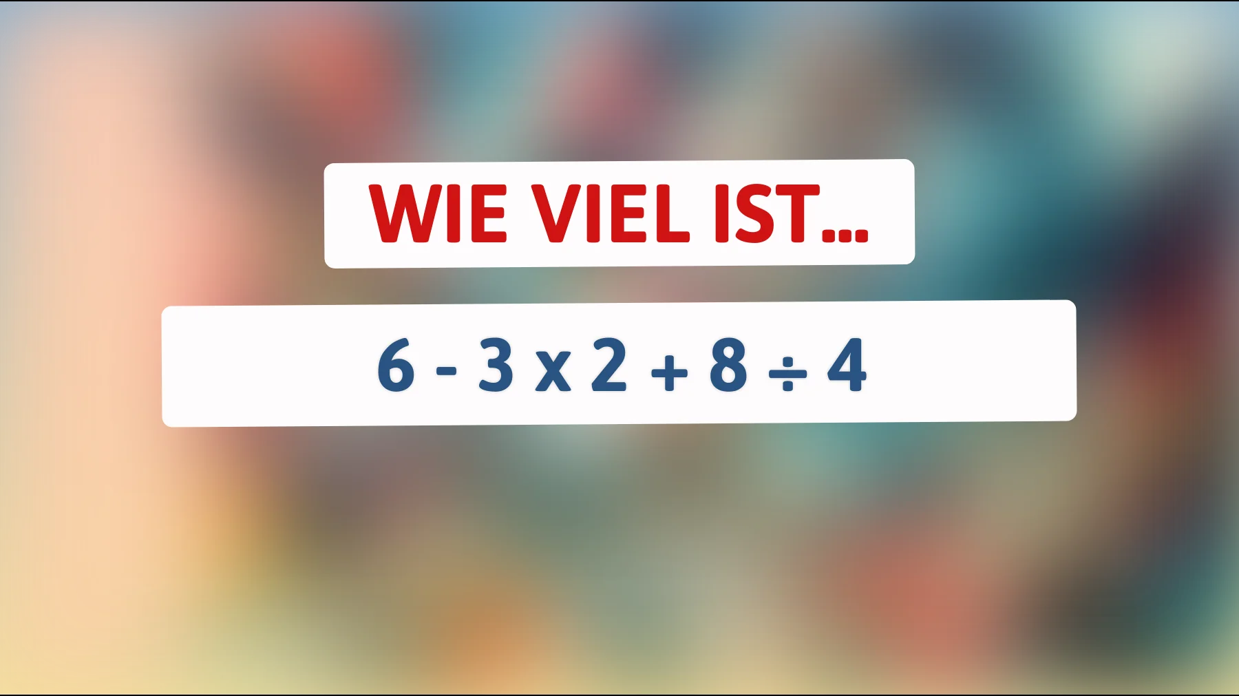 Dieses knifflige Rätsel löst nur 1% der Menschen richtig – wagst du die Herausforderung?"