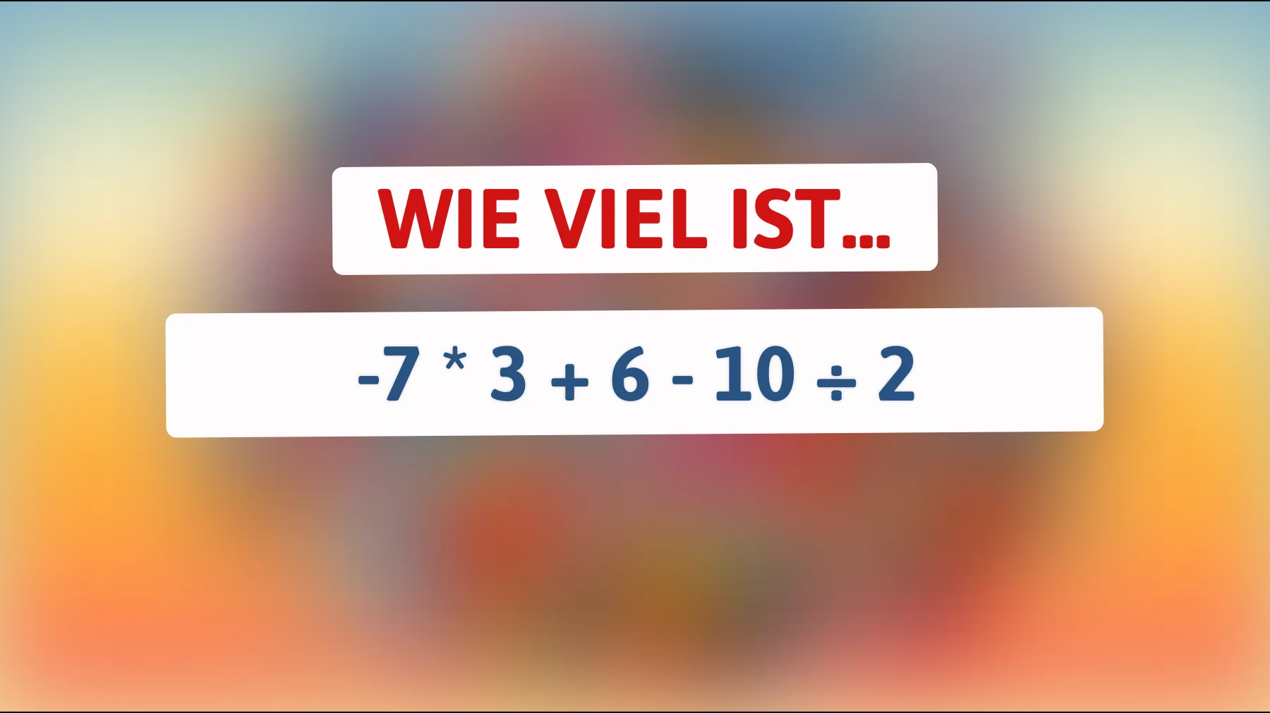 Nur 1% der Menschen können diese Mathefrage fehlerfrei lösen: Schaffst du es, die richtige Antwort zu finden?"